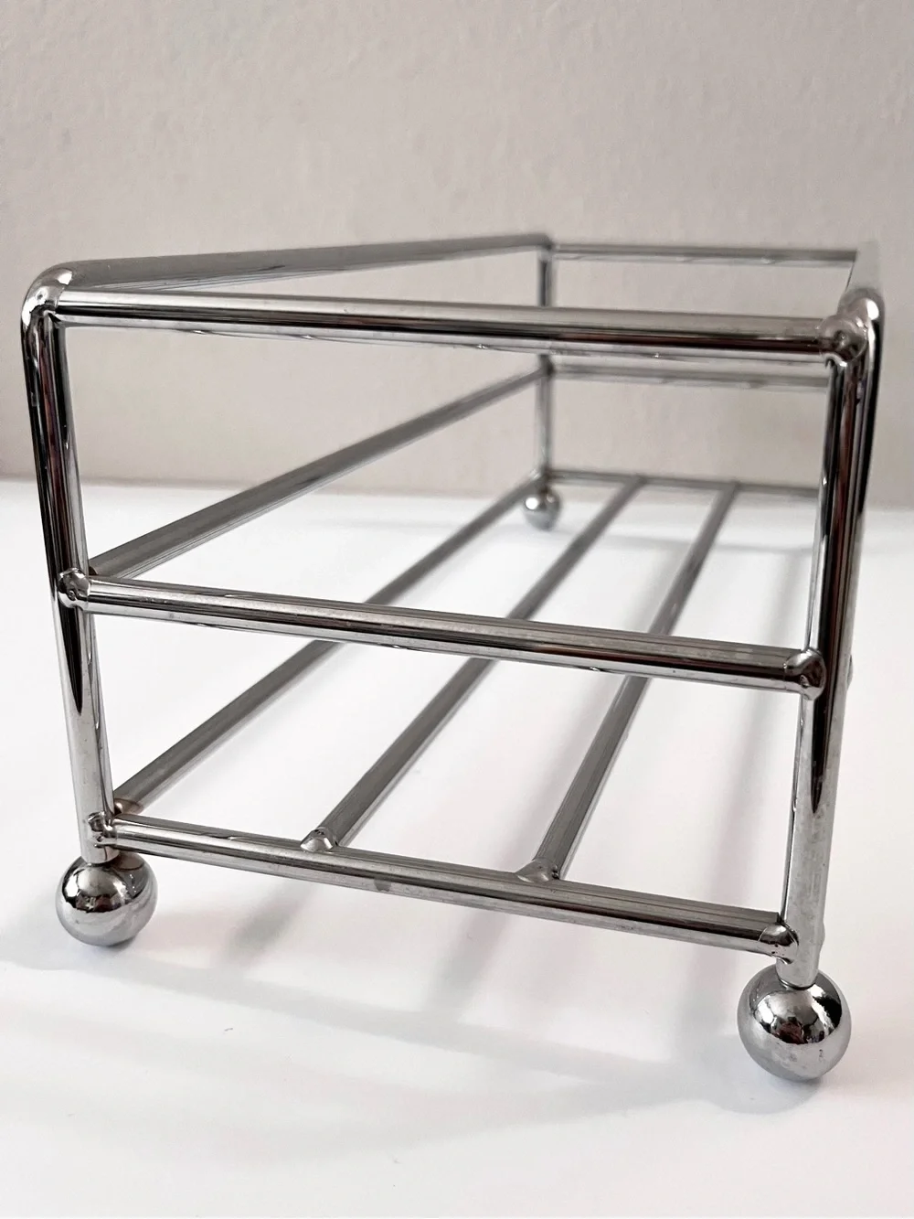Chrome Metal storage bin